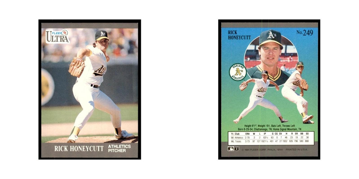Rick Honeycutt 1991 Fleer Ultra #249 Baseball Cards Baseball Card NM