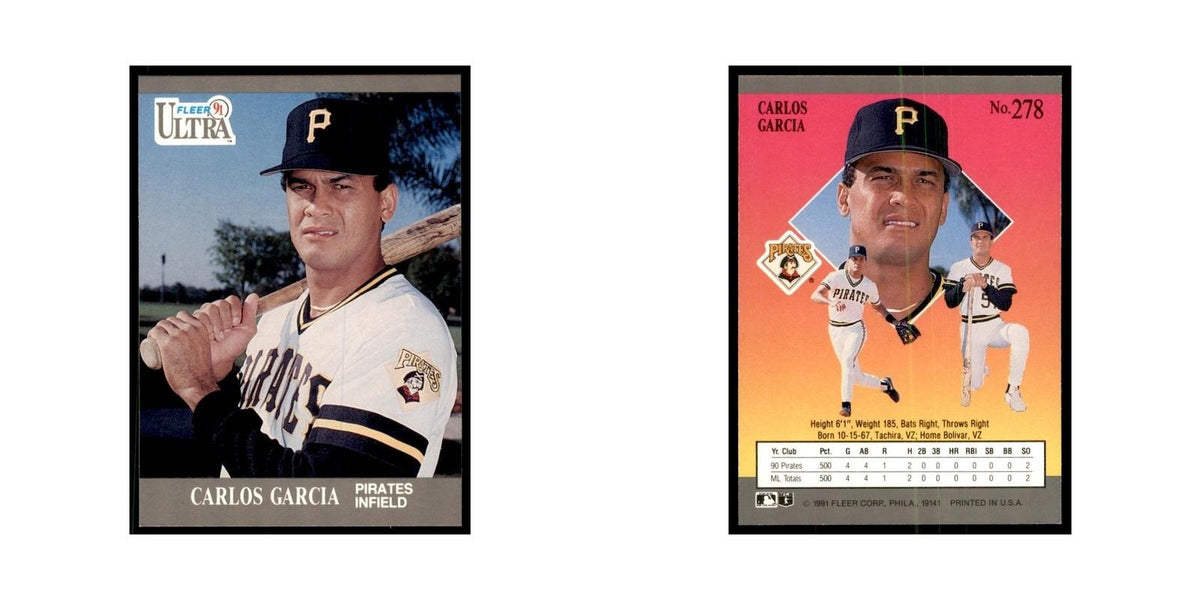 Carlos Garcia 1991 Fleer Ultra #278 Baseball Cards Baseball Card NM