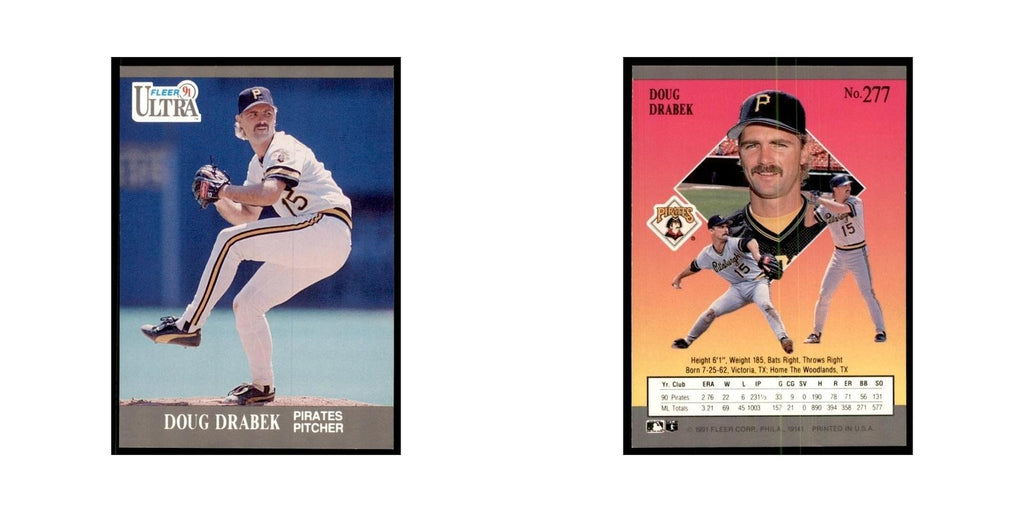 Doug Drabek 1991 Fleer Ultra #277 Baseball Cards Baseball Card NM
