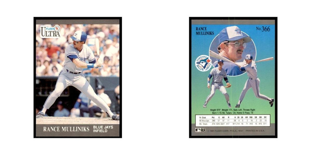 Rance Mulliniks 1991 Fleer Ultra #366 Baseball Cards Baseball Card NM