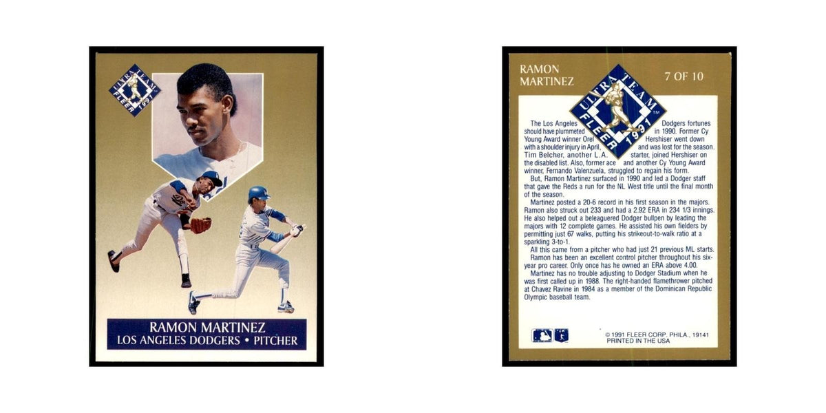 Ramon Martinez 1991 Fleer Ultra #7 Baseball Cards Baseball Card NM