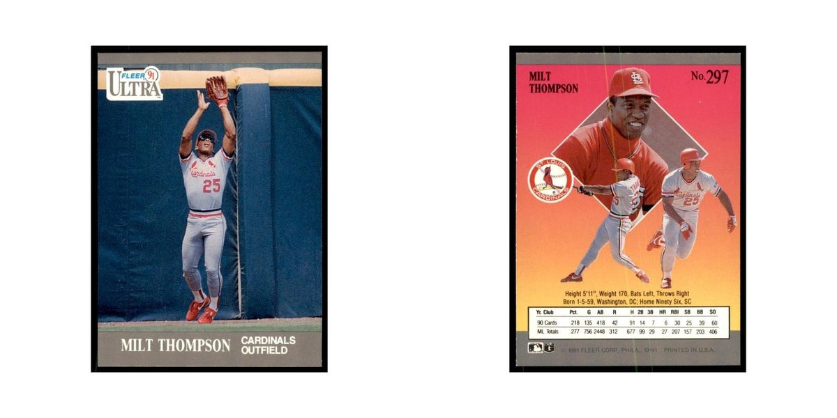 Milt Thompson 1991 Fleer Ultra #297 Baseball Cards Baseball Card NM