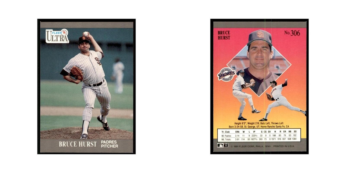 Bruce Hurst 1991 Fleer Ultra #306 Baseball Cards Baseball Card NM