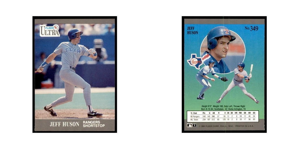 Jeff Huson 1991 Fleer Ultra #349 Baseball Cards Baseball Card NM