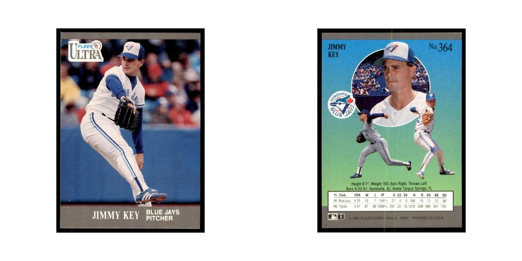 Jimmy Key 1991 Fleer Ultra #364 Baseball Cards Baseball Card NM