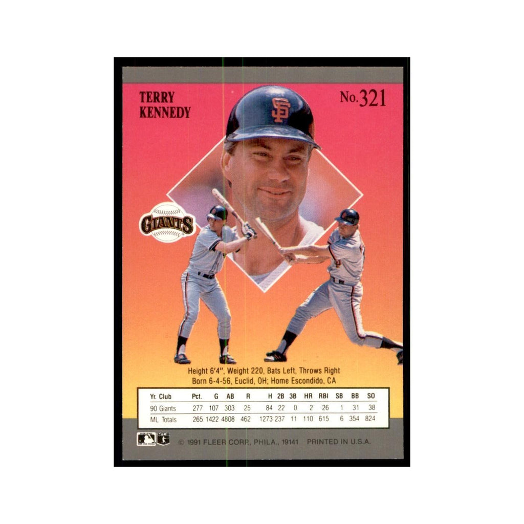 Terry Kennedy 1991 Fleer Ultra #321 Baseball Cards Baseball Card NM