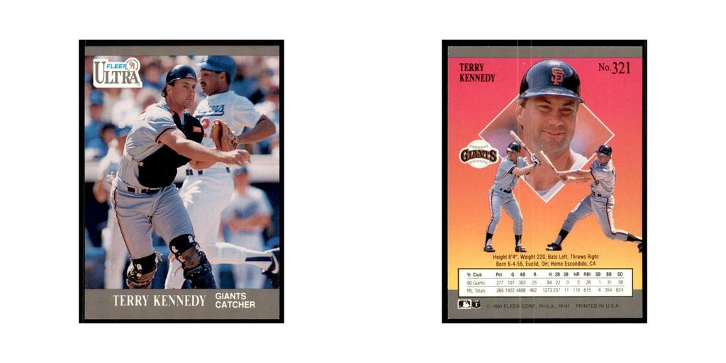 Terry Kennedy 1991 Fleer Ultra #321 Baseball Cards Baseball Card NM