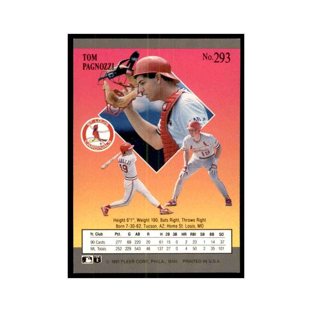Tom Pagnozzi 1991 Fleer Ultra #293 Baseball Cards Baseball Card NM