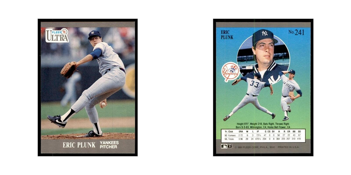 Eric Plunk 1991 Fleer Ultra #241 Baseball Cards Baseball Card NM
