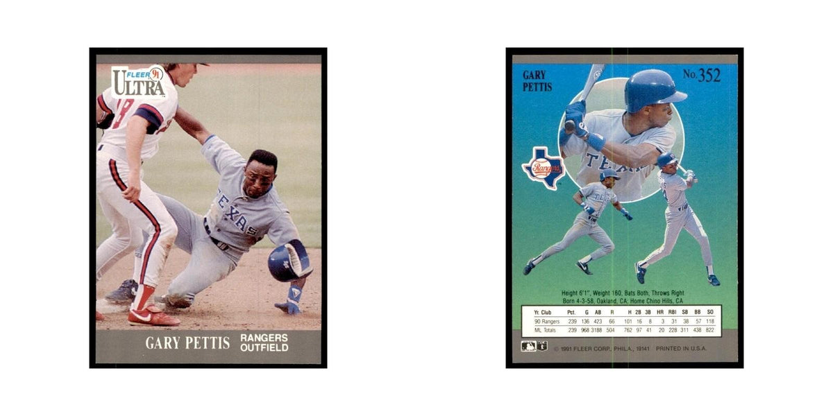 Gary Pettis 1991 Fleer Ultra #352 Baseball Cards Baseball Card NM