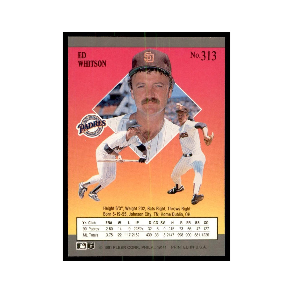 Ed Whitson 1991 Fleer Ultra #313 Baseball Cards Baseball Card NM