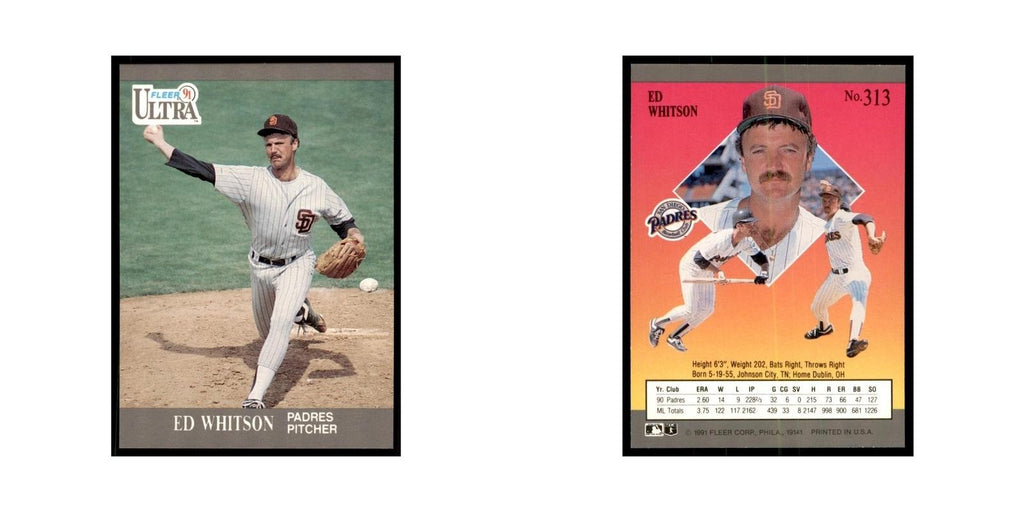 Ed Whitson 1991 Fleer Ultra #313 Baseball Cards Baseball Card NM