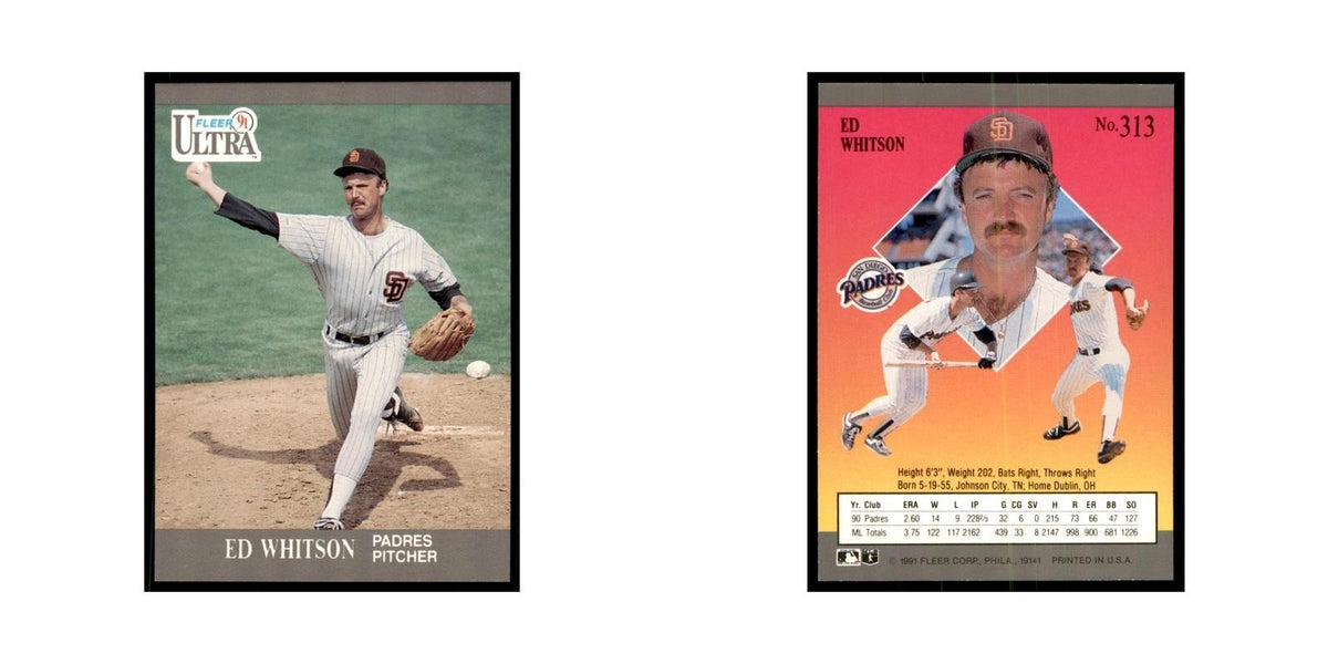 Ed Whitson 1991 Fleer Ultra #313 Baseball Cards Baseball Card NM
