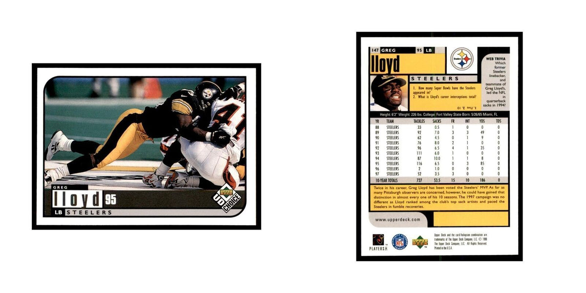 Greg Lloyd 1998 UD Choice #147 Football Cards Football Card NM