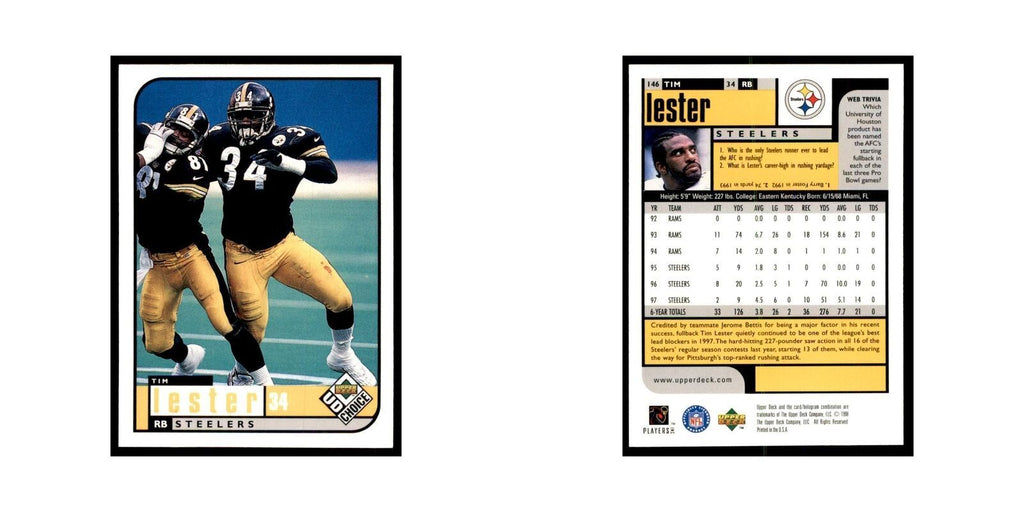 Tim Lester 1998 UD Choice #146 Football Cards Football Card NM
