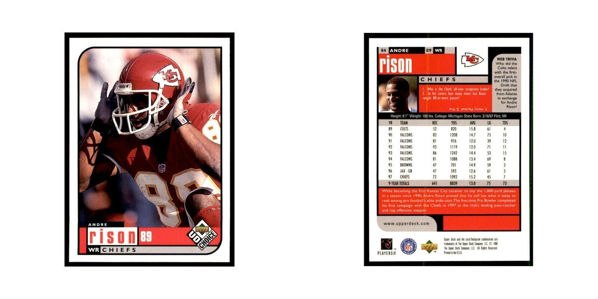 Andre Rison 1998 UD Choice #84 Football Cards Football Card NM