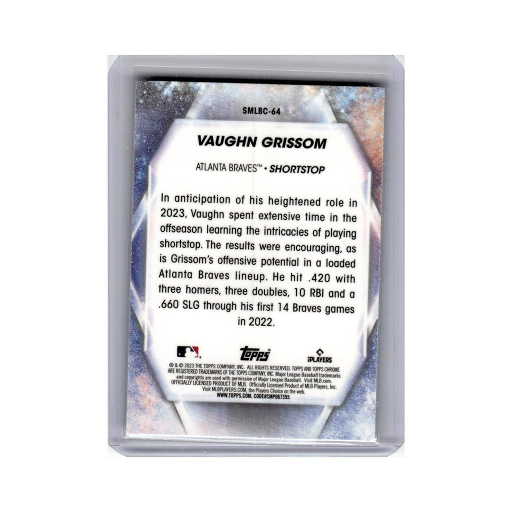 Vaughn Grissom Rookie 2023 Topps Chrome Stars of MLB #SMLBC-64 Baseball Card NM
