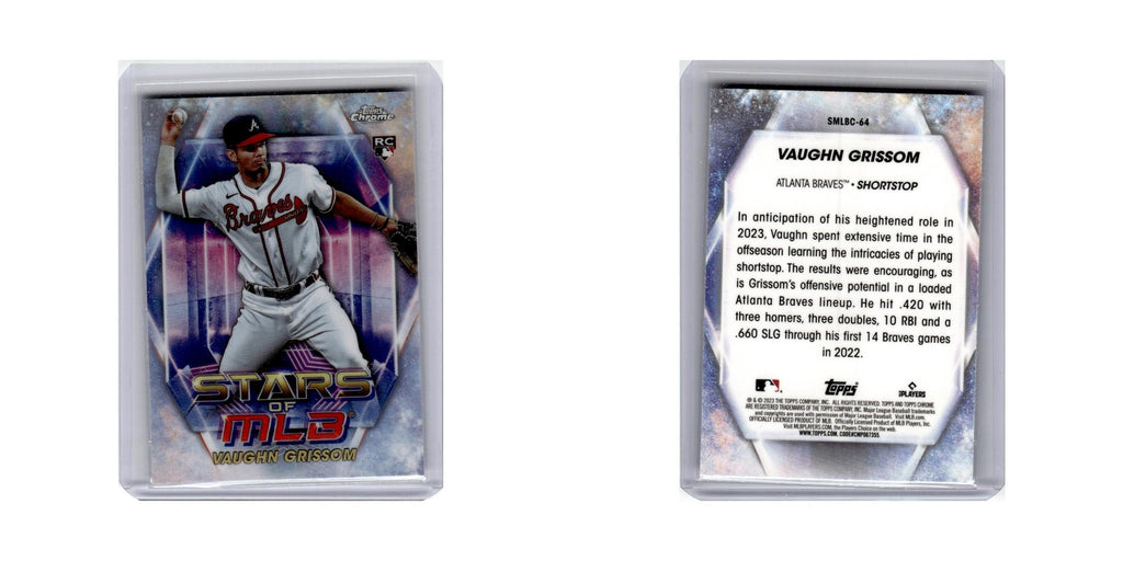 Vaughn Grissom Rookie 2023 Topps Chrome Stars of MLB #SMLBC-64 Baseball Card NM