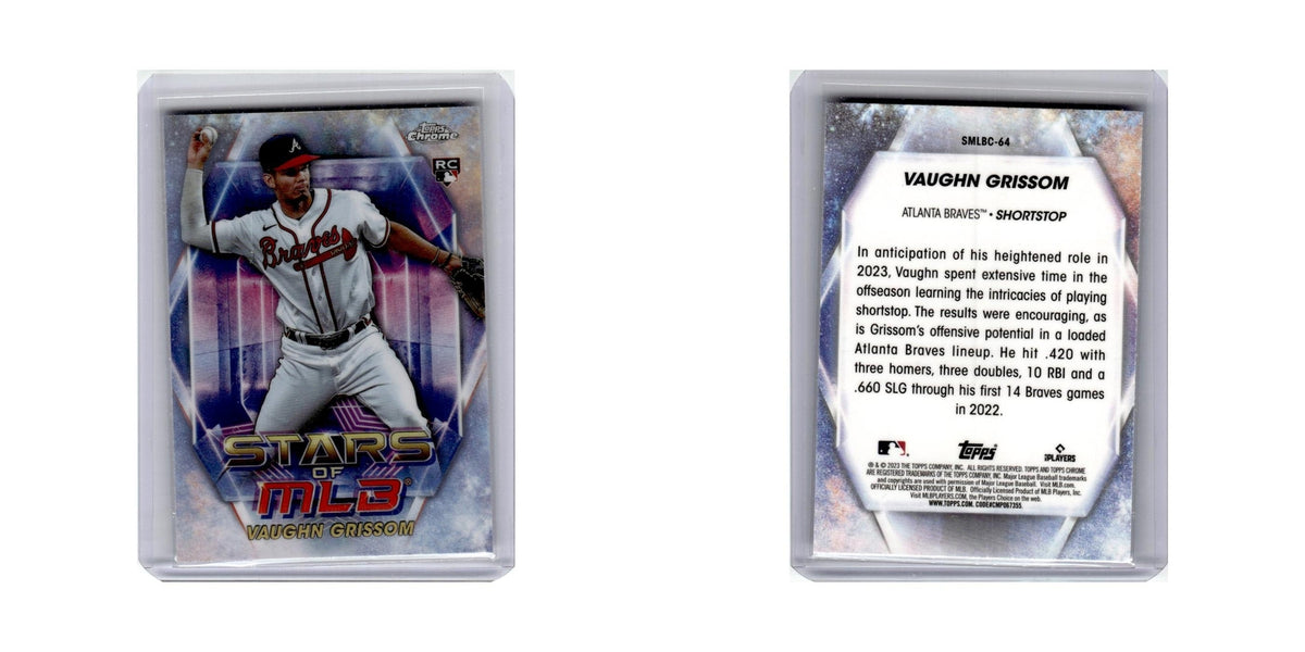 Vaughn Grissom Rookie 2023 Topps Chrome Stars of MLB #SMLBC-64 Baseball Card NM