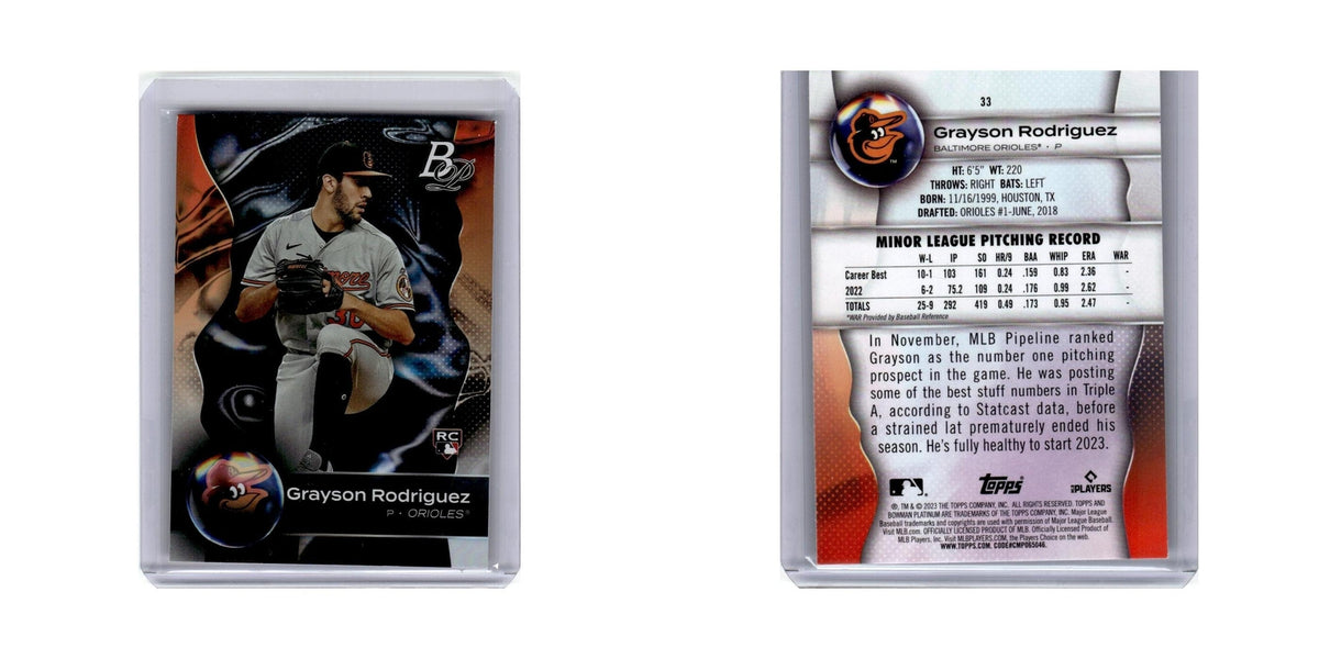 Grayson Rodriguez Rookie 2023 Bowman Platinum #33 Baseball Card NM