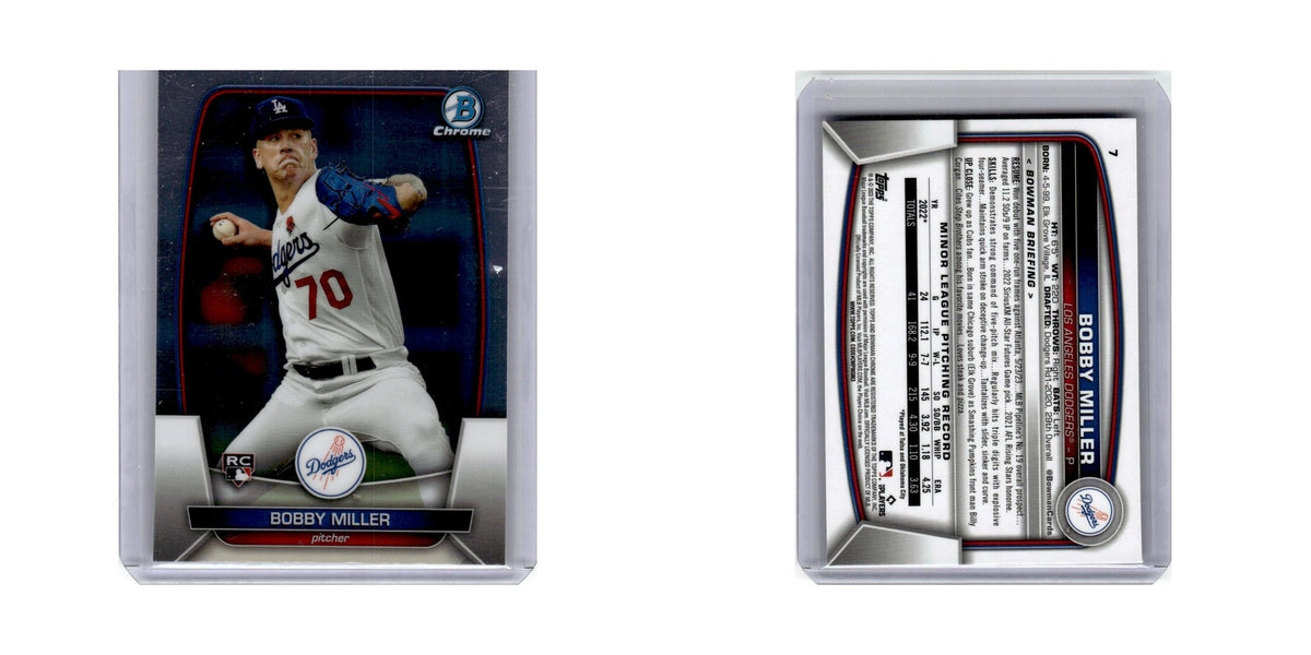 Bobby Miller Rookie 2023 Bowman Chrome #7 Baseball Card NM