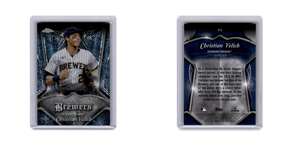 Christian Yelich 2022 Topps Chrome #P-5 Baseball Card NM