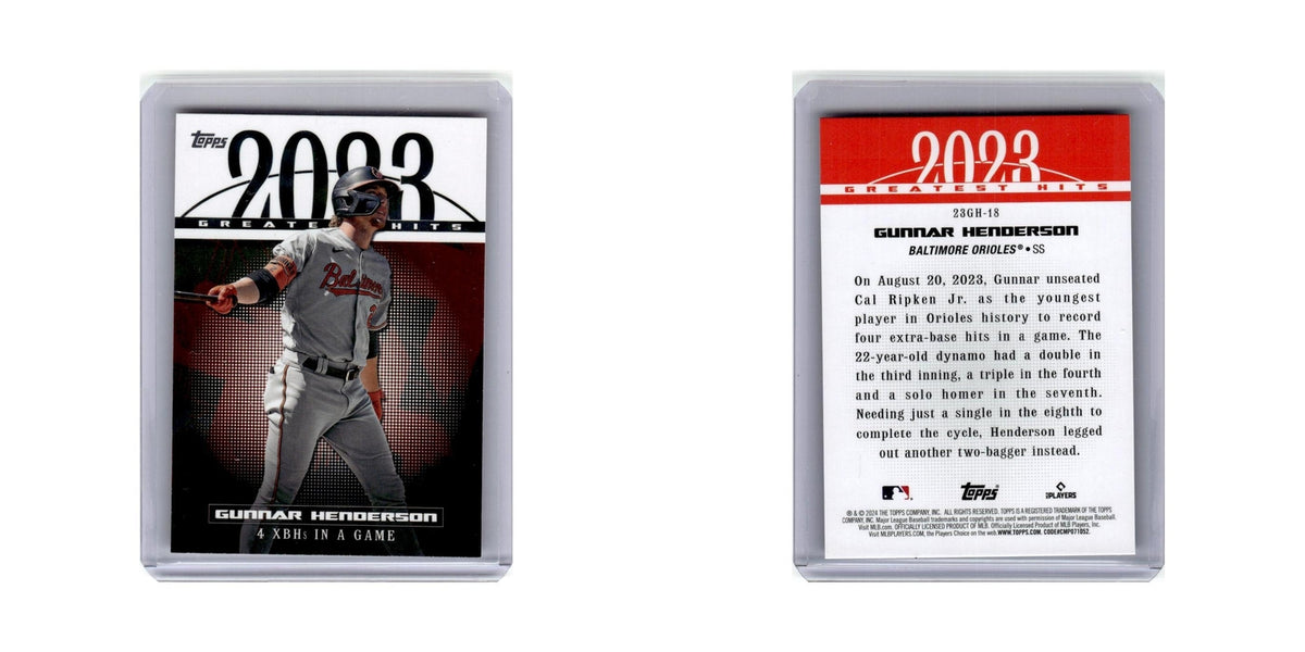 Gunnar Henderson 2024 Topps Greatest Hits #23GH-18 Baseball Card NM