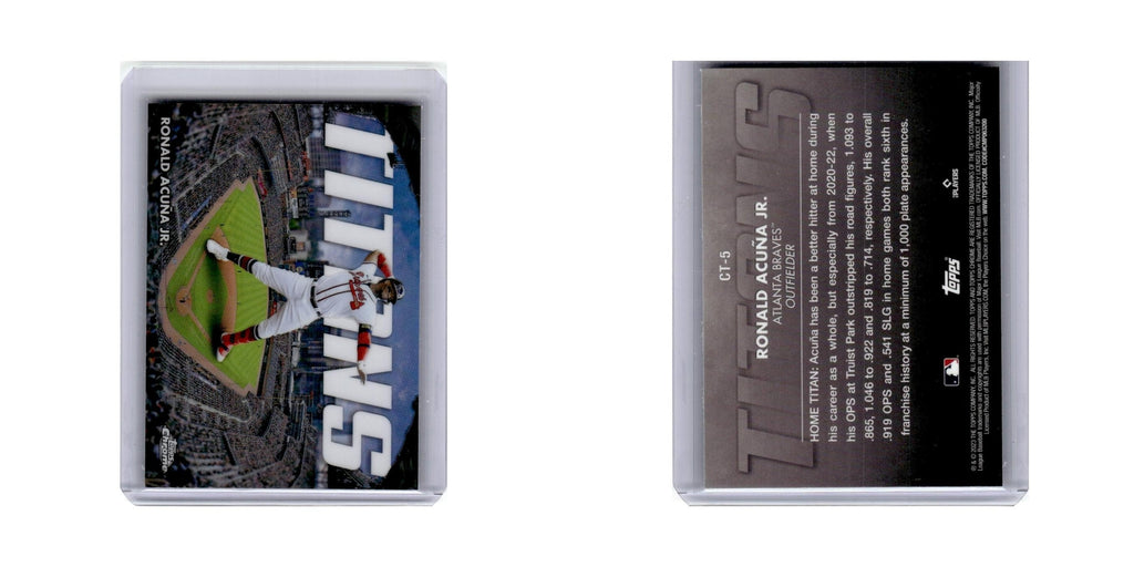 Ronald Acuna Jr. 2023 Topps Chrome Titans #CT-5 Baseball Card NM