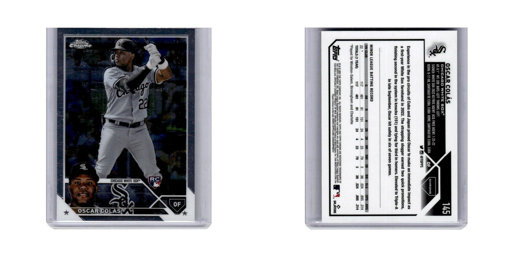 Oscar Colas Rookie 2023 Topps Chrome #145 Baseball Card NM