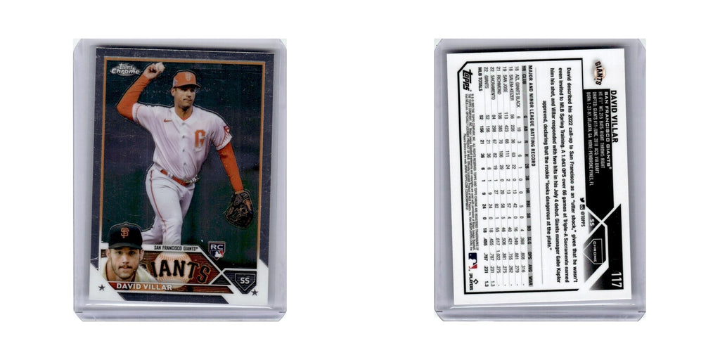 David Villar Rookie 2023 Topps Chrome #117 Baseball Card NM