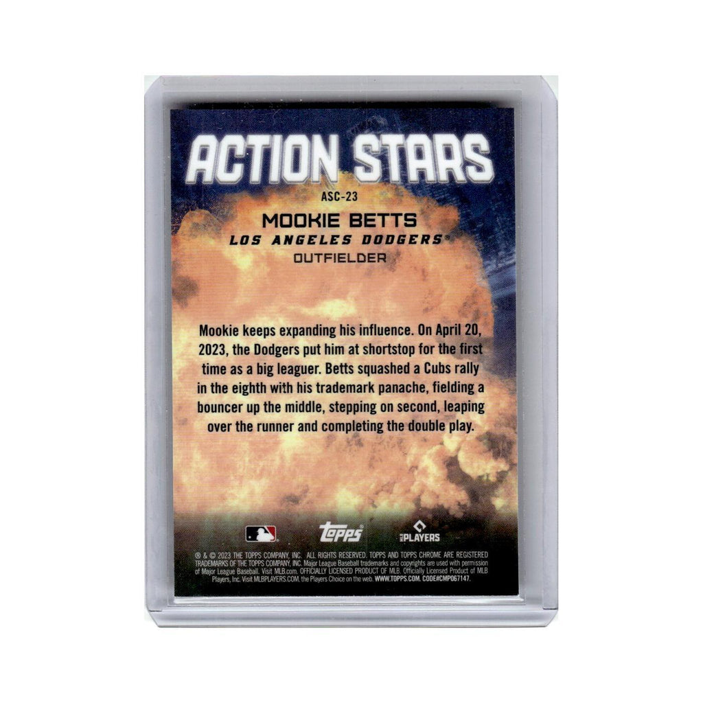 Mookie Betts 2023 Topps Chrome Action Stars #ASC-23 Baseball Card NM