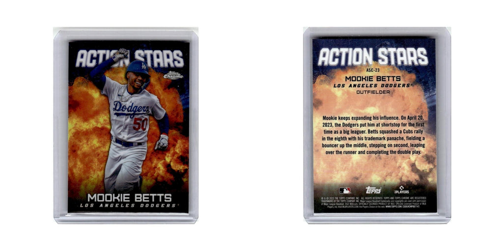 Mookie Betts 2023 Topps Chrome Action Stars #ASC-23 Baseball Card NM