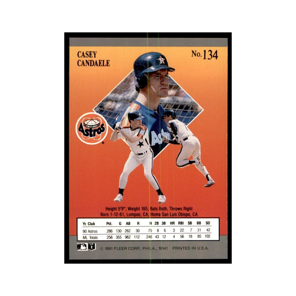 Casey Candaele 1991 Fleer Ultra #134 Baseball Cards Baseball Card NM