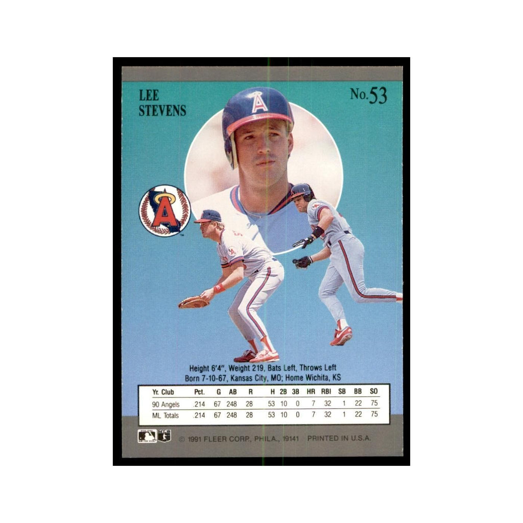 Lee Stevens 1991 Fleer Ultra #53 Baseball Cards Baseball Card NM