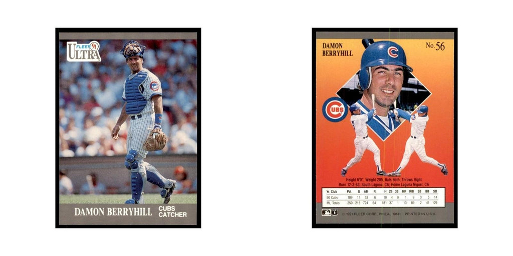 Damon Berryhill 1991 Fleer Ultra #56 Baseball Cards Baseball Card NM