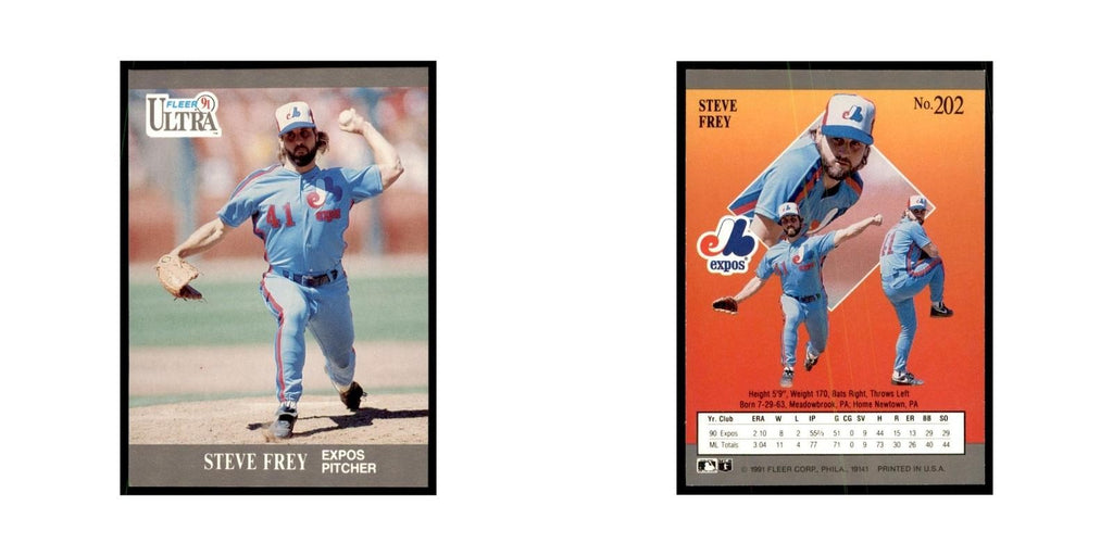 Steve Frey 1991 Fleer Ultra #202 Baseball Cards Baseball Card NM