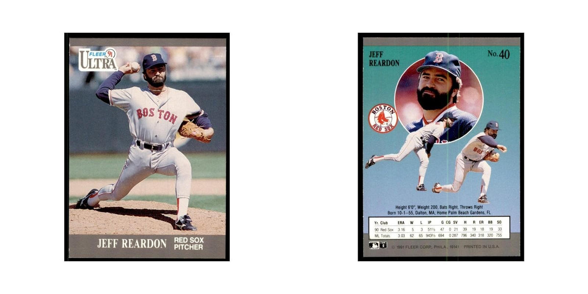 Jeff Reardon 1991 Fleer Ultra #40 Baseball Cards Baseball Card NM