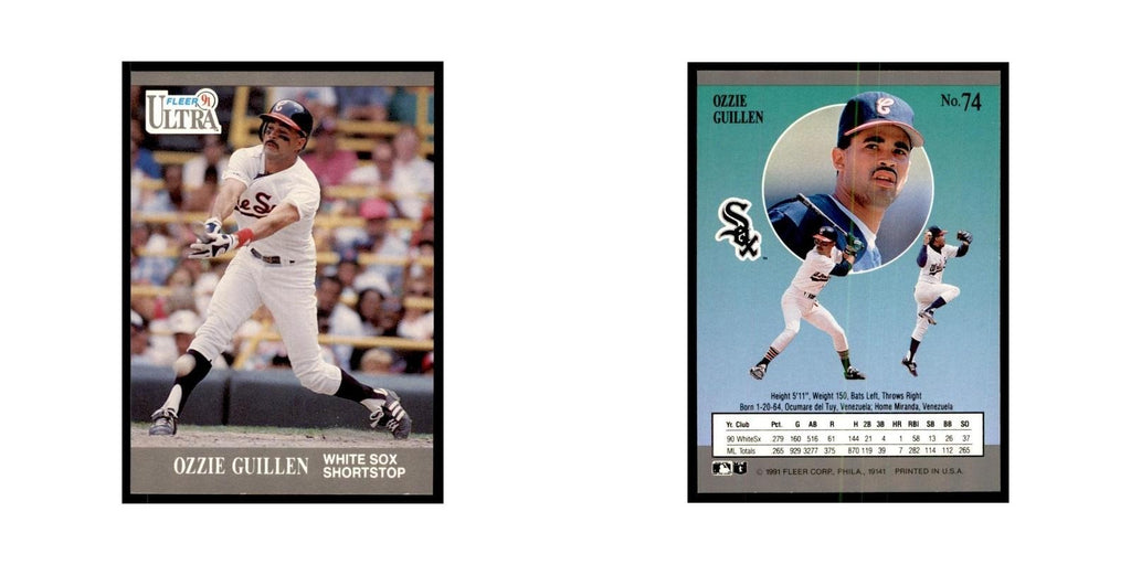 Ozzie Guillen 1991 Fleer Ultra #74 Baseball Cards Baseball Card NM