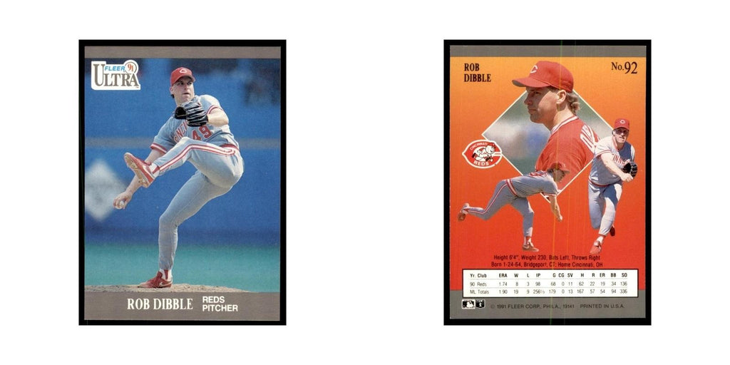 Rob Dibble 1991 Fleer Ultra #92 Baseball Cards Baseball Card NM