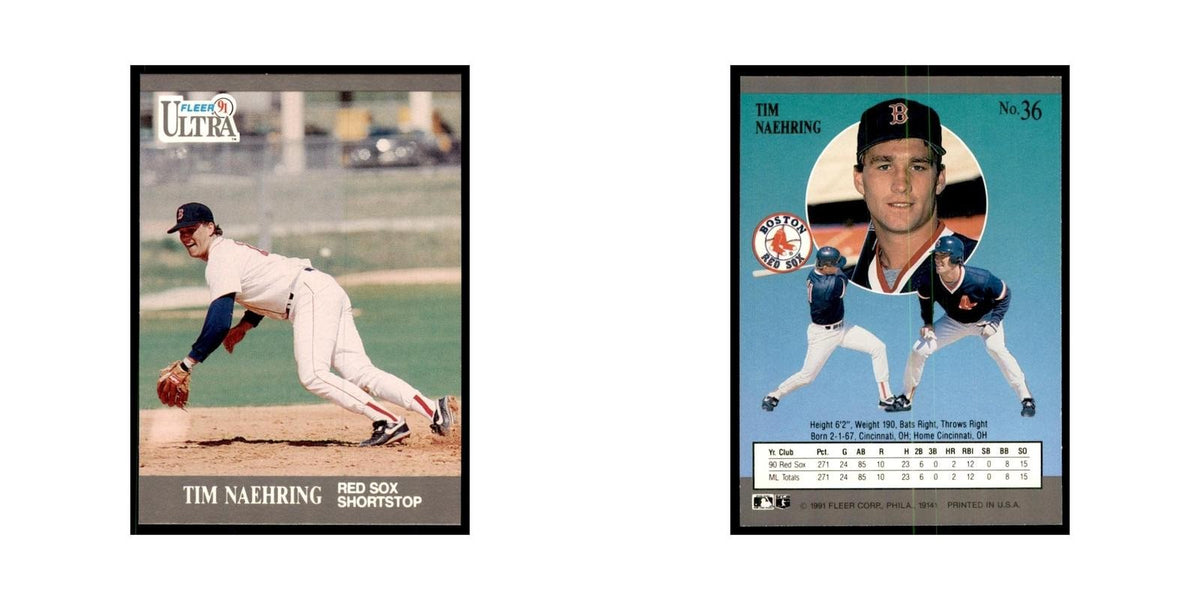 Tim Naehring 1991 Fleer Ultra #36 Baseball Cards Baseball Card NM
