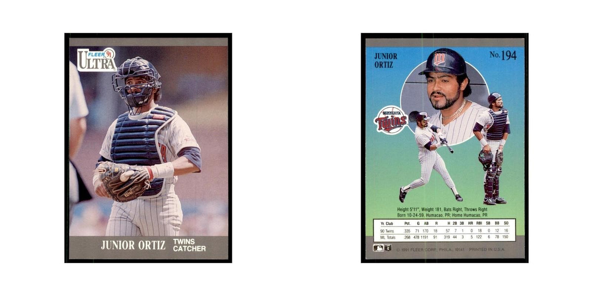 Junior Ortiz 1991 Fleer Ultra #194 Baseball Cards Baseball Card NM