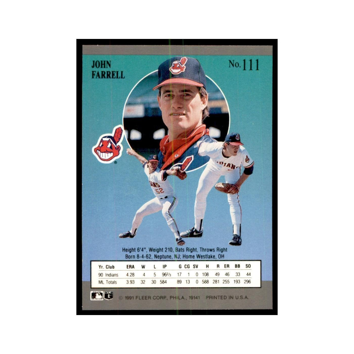 John Farrell 1991 Fleer Ultra #111 Baseball Cards Baseball Card NM