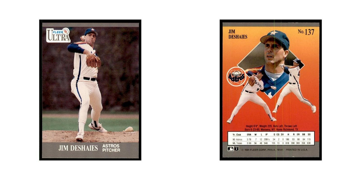 Jim Deshaies 1991 Fleer Ultra #137 Baseball Cards Baseball Card NM