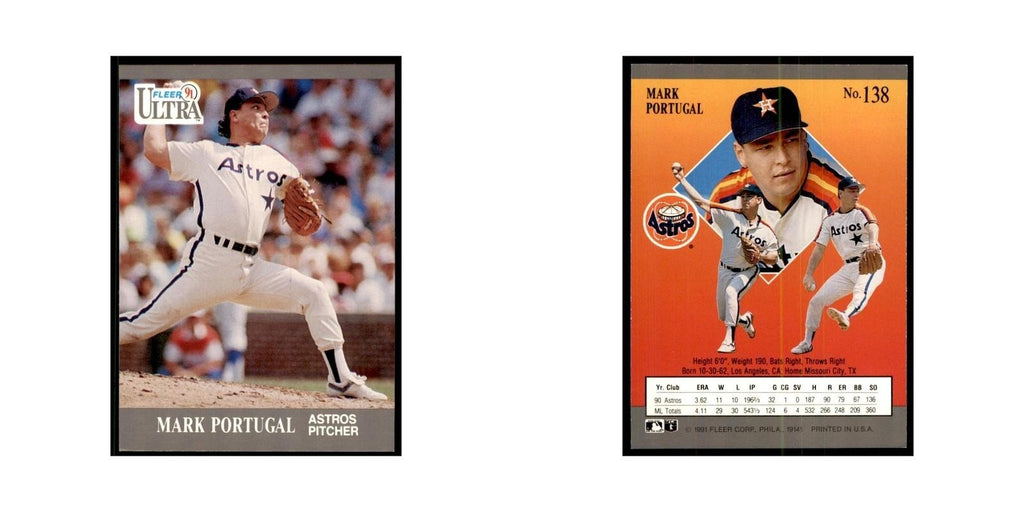 Mark Portugal 1991 Fleer Ultra #138 Baseball Cards Baseball Card NM