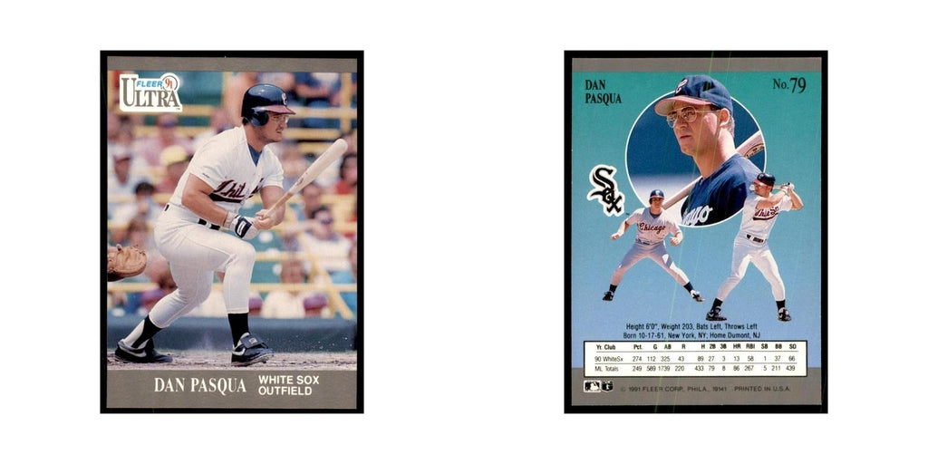Dan Pasqua 1991 Fleer Ultra #79 Baseball Cards Baseball Card NM