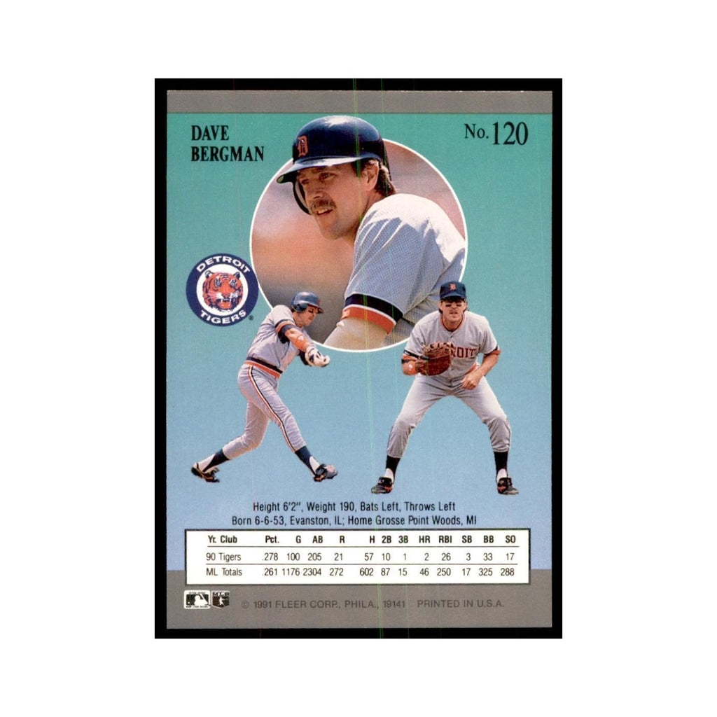 Dave Bergman 1991 Fleer Ultra #120 Baseball Cards Baseball Card NM