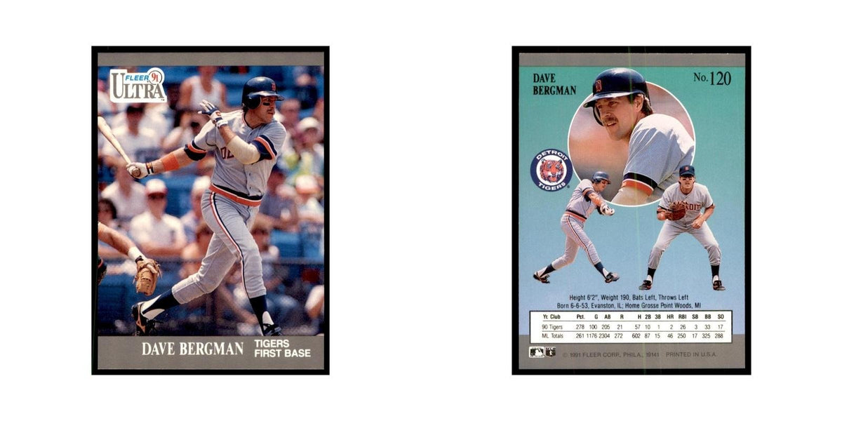 Dave Bergman 1991 Fleer Ultra #120 Baseball Cards Baseball Card NM