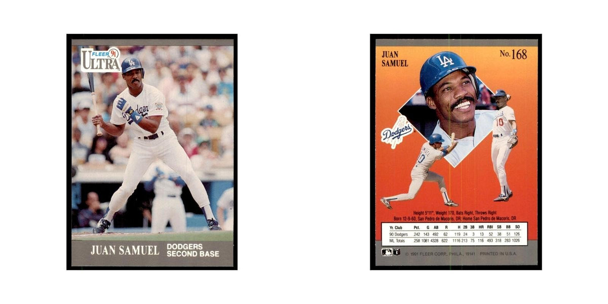 Juan Samuel 1991 Fleer Ultra #168 Baseball Cards Baseball Card NM