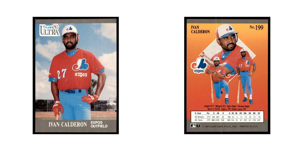 Ivan Calderon 1991 Fleer Ultra #199 Baseball Cards Baseball Card NM