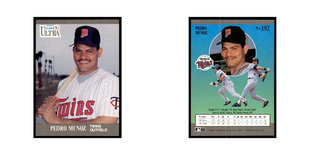 Pedro Munoz 1991 Fleer Ultra #192 Baseball Cards Baseball Card NM